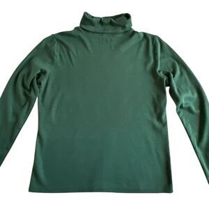 L.L. Bean Dark Green Supima Cotton Women’s Dark Green Turtleneck Top